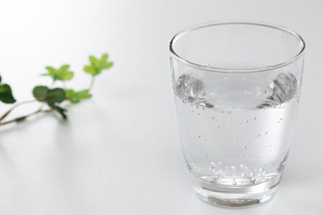 Verre d’eau pétillante naturelle illustrant les bienfaits pour l’hydratation et la santé au Québec