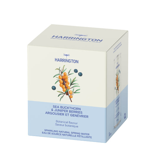 Botanical sparkling water with sea buckthorn & juniper berries_Harrington+pack4