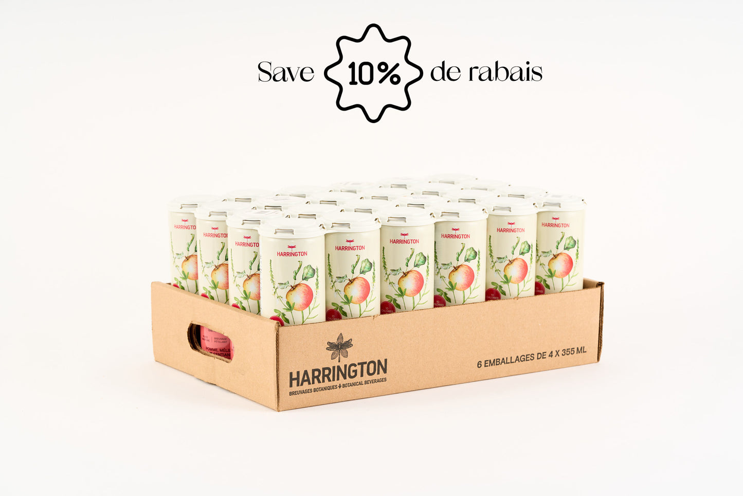 Eau pétillante botanique pomme & vanille boréale - 4 canettes
