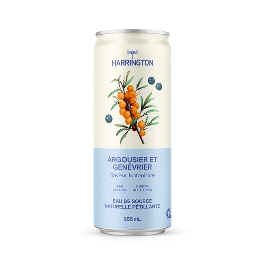 Eau pétillante botanique argousier & Baie de genévrier_Harrington