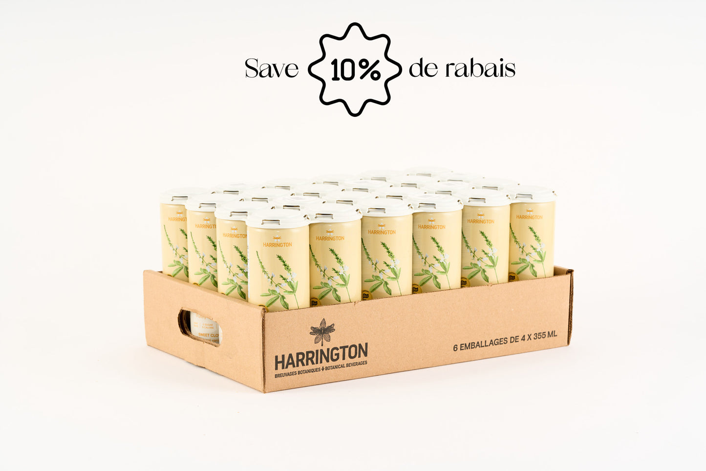 Eau pétillante botanique vanille boréale - 4 canettes
